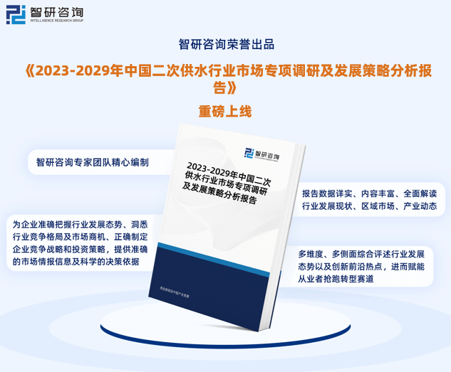 智研咨询报告：2023年二次供水欧亚体育行业发展现状及市场前景预测(图1)